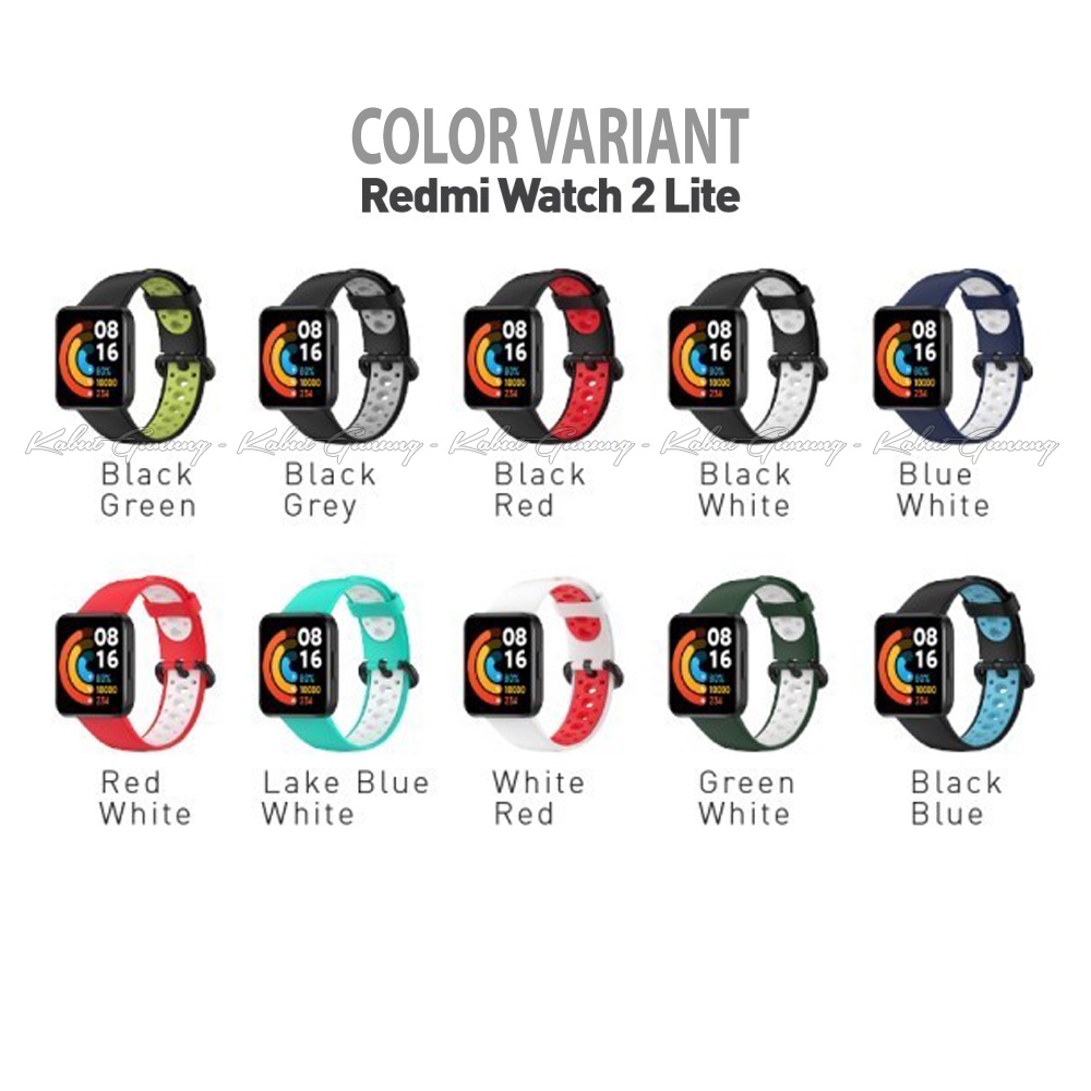 Silicone DUAL TONE Strap Silikon Rubber Smartwatch Redmi Watch 2 Lite