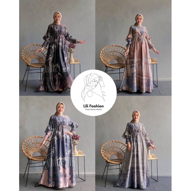 Gamis Maxmara Laudya Silk Premium Gamis Modern Dress Kondangan Gamis Terbaru Baju Kondangan