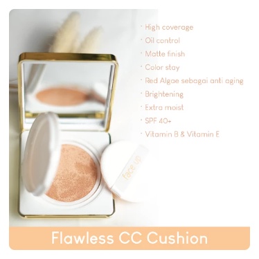 ☘️Yuri Kosmetik☘️ face up flawless cc cushion foundation