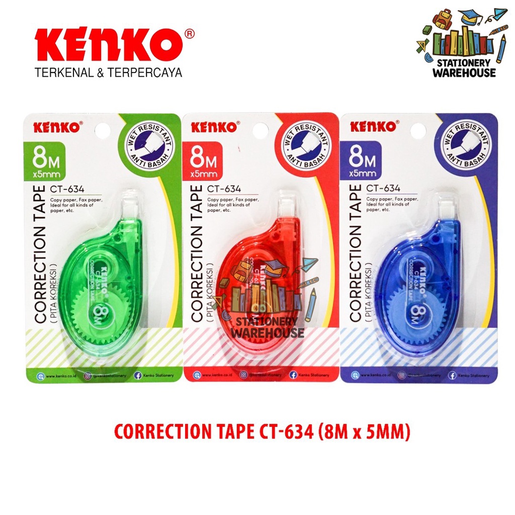 

Pita Koreksi Correction Tape KENKO CT-634 8 M x 5 mm