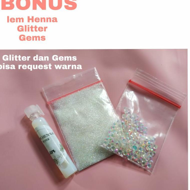 ⇾ HENNA INSTAN / HENNA TATTOO / HENNA NIKAH / HENNA WEDDING/ HENNA PUTIH / GLITTER HENNA / GEMS HENN