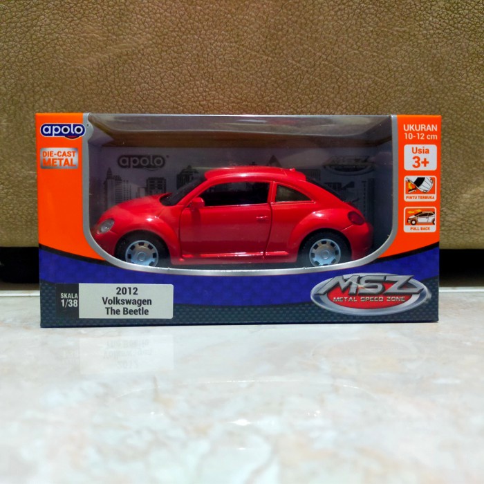 Volkswagen The Beetle Diecast metal Apolo MSZ skala 1:38