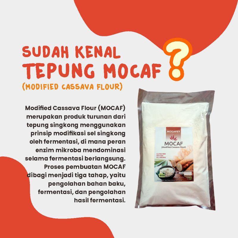 

TEPUNG MOCAF / TEPUNG SINGKONG - BEBAS GLUTEN 500 GR