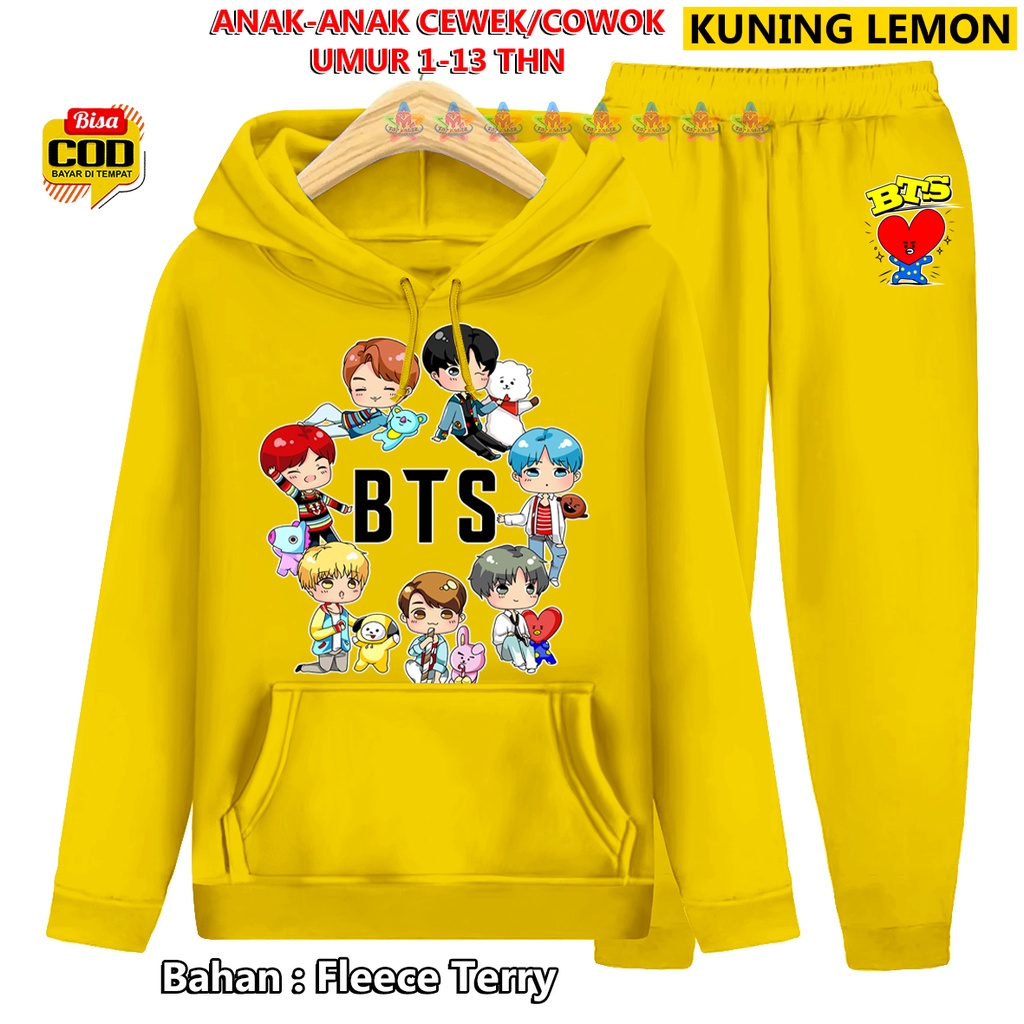 Setelan anak anak BTS sweater Hoodie Suiter, Setelan Olahraga anak, TM 00052 Setelan Training Anak Cowok Cewek baby terry terbaru dan termurah