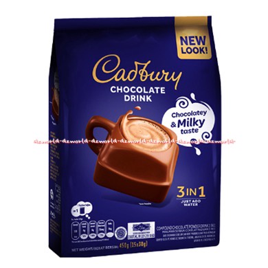 Cadbury hot Chocolate Drink 15sachet Minuman Coklat 3in1 Catbury Catburi Cadburi 15 sachet Coklat Bubuk Siap Minum Cadbury's