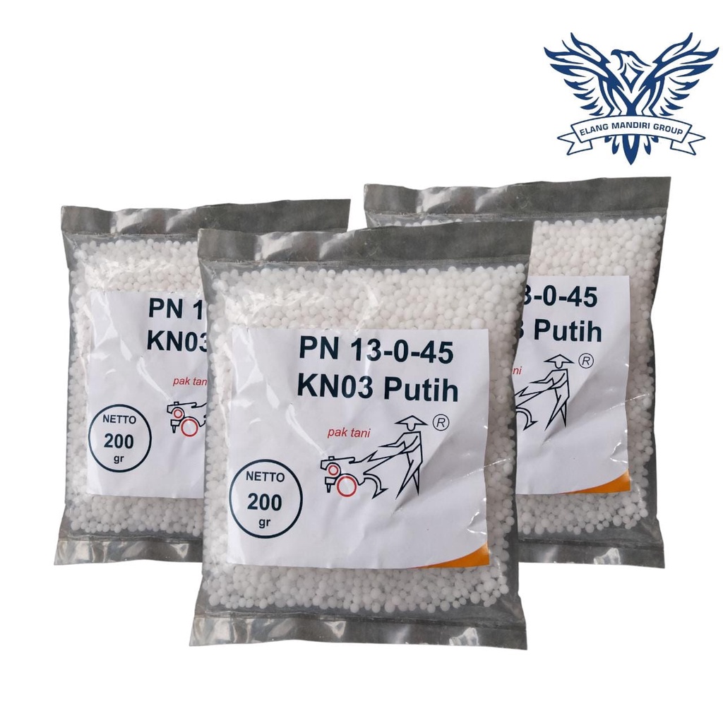 Repack Pupuk KNO3 Putih PN PRILL 13-0-45 Pak Tani 200 Gram Saprotan Utama