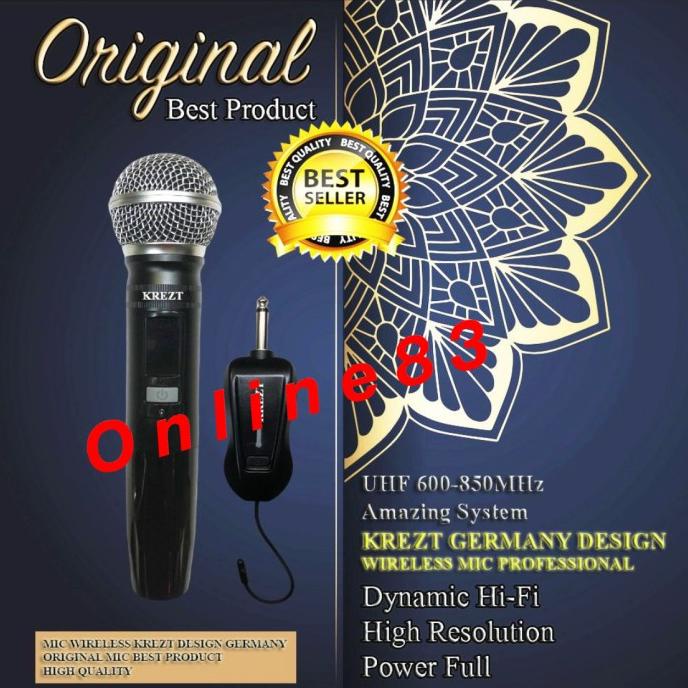 Sale Mic Wireless Krezt Original Kzt 198A , Krezt Mic Profesional Termurah