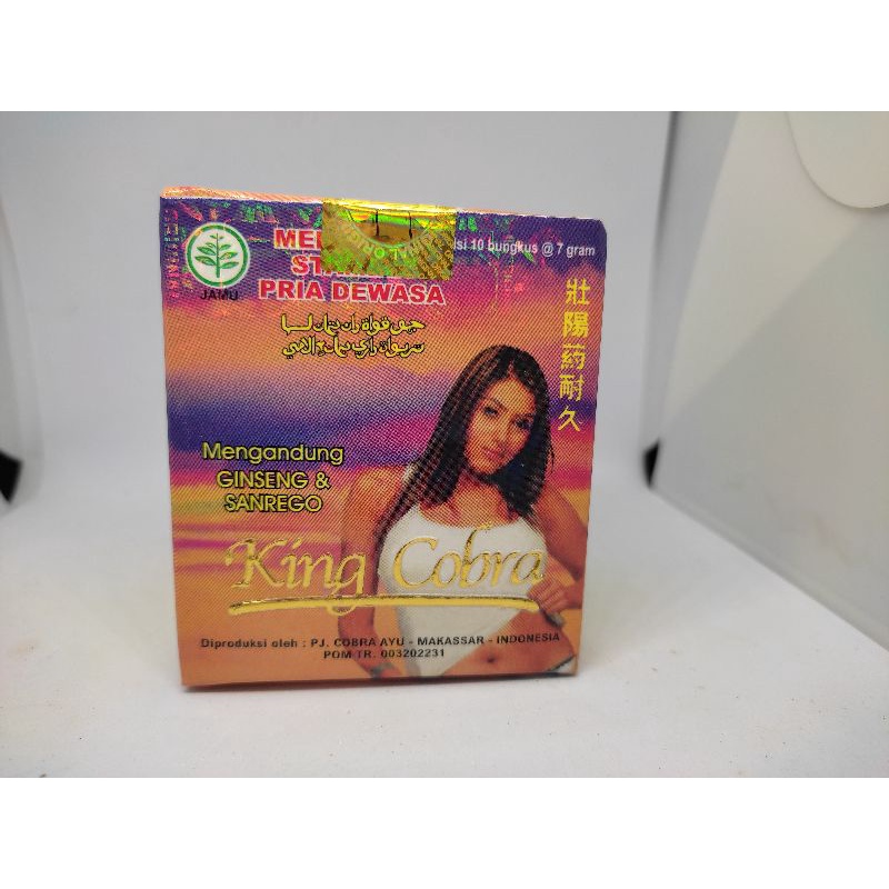 [TOP] JAMU KING COBRA ORIGINALL || Jamu serbuk untuk pria sejati , kuat dan tahan lama
