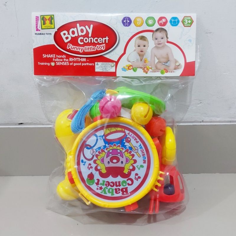 Mainan Set Baby Concert Edukasi - Alat Musik Rattle Bayi Kerincingan