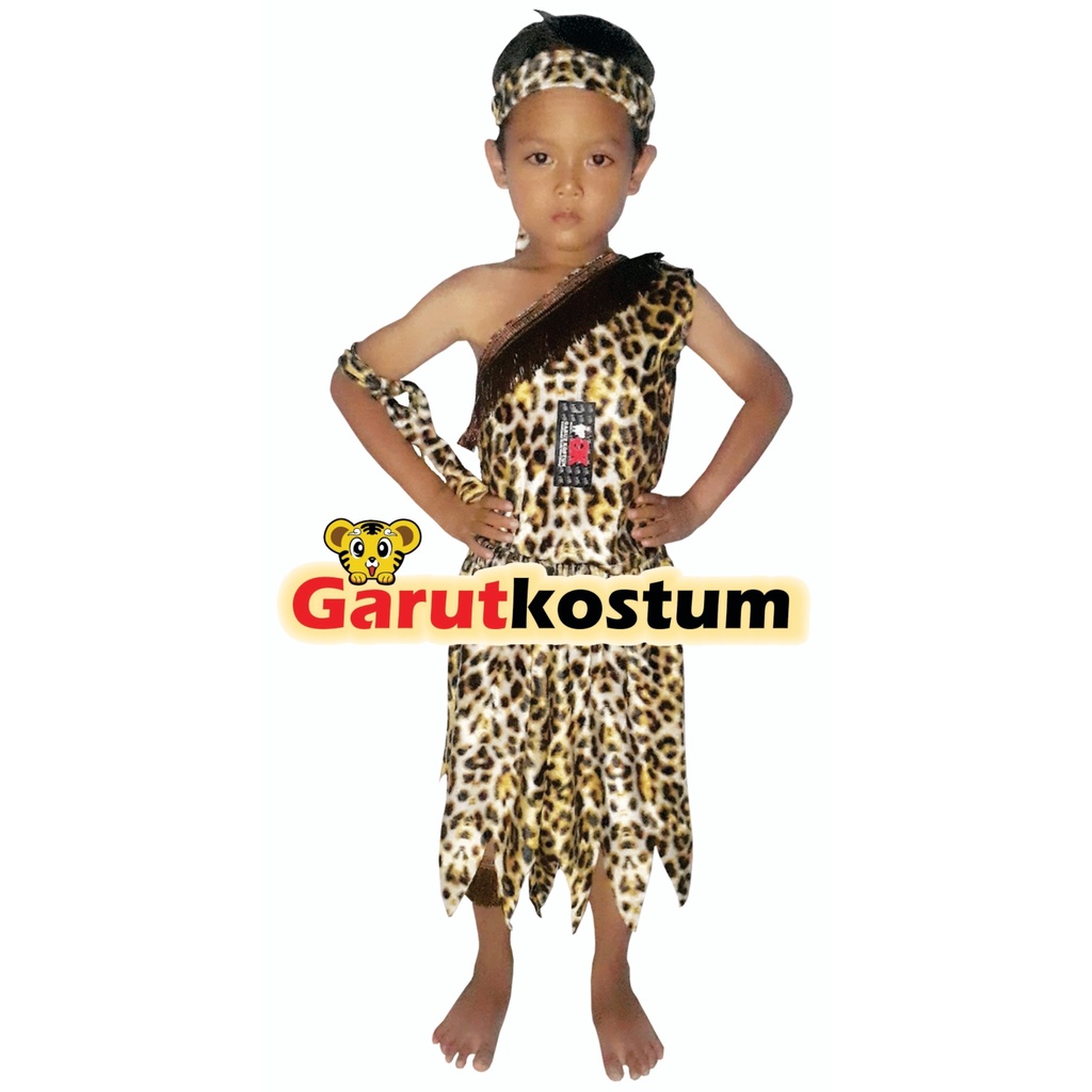 Kostum tarzan cowok setelan karnaval anak lucu
