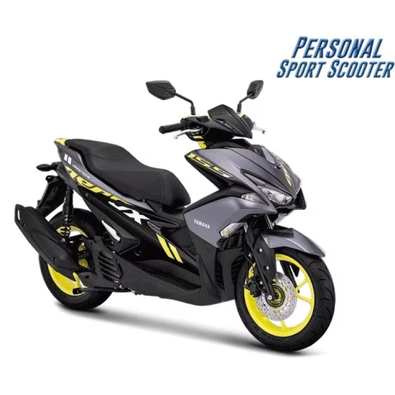 STIKER STRIPING MOTOR AEROX GREY ABU LIS KUNING