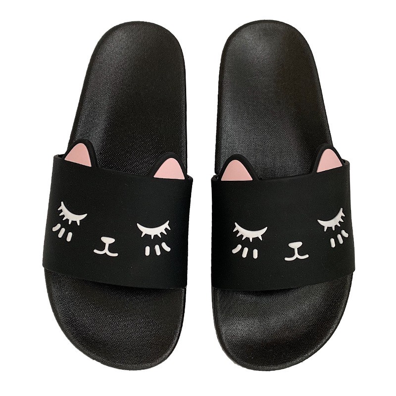 Sandal Slop Wanita motif Kucing Lucu Sendal Slide wanita