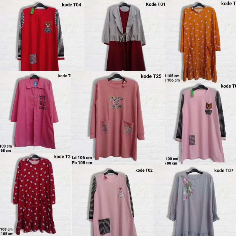 Long Tunik wanita Dewasa/Tunik Murah/Dress Tunik Cewek