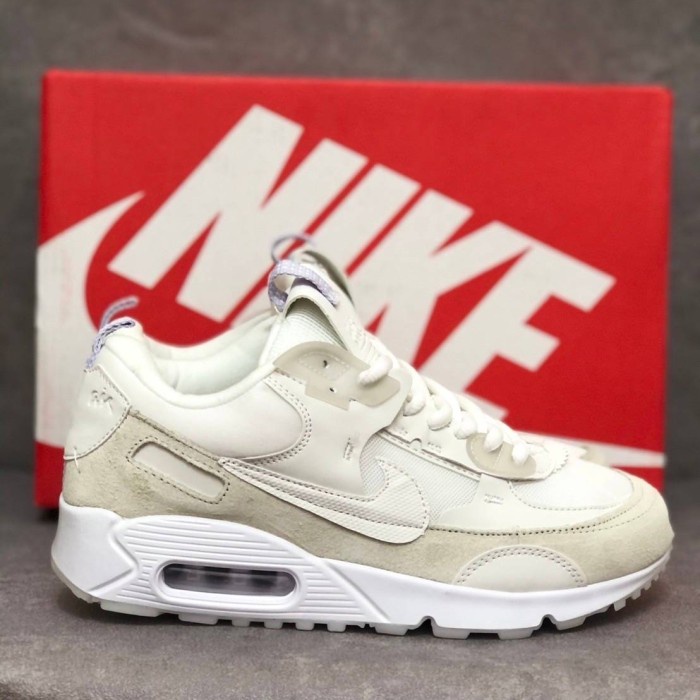 Sneakers Sepatu Nike Air Max 90 Futura Summit White Light Bone Branded