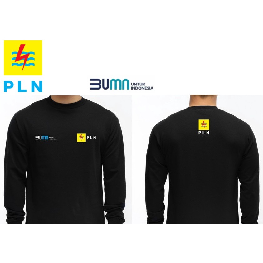 Kaos Lengan Panjang PLN BUMN baju kaos distro laki laki wanita dewasa / Muda Fashion