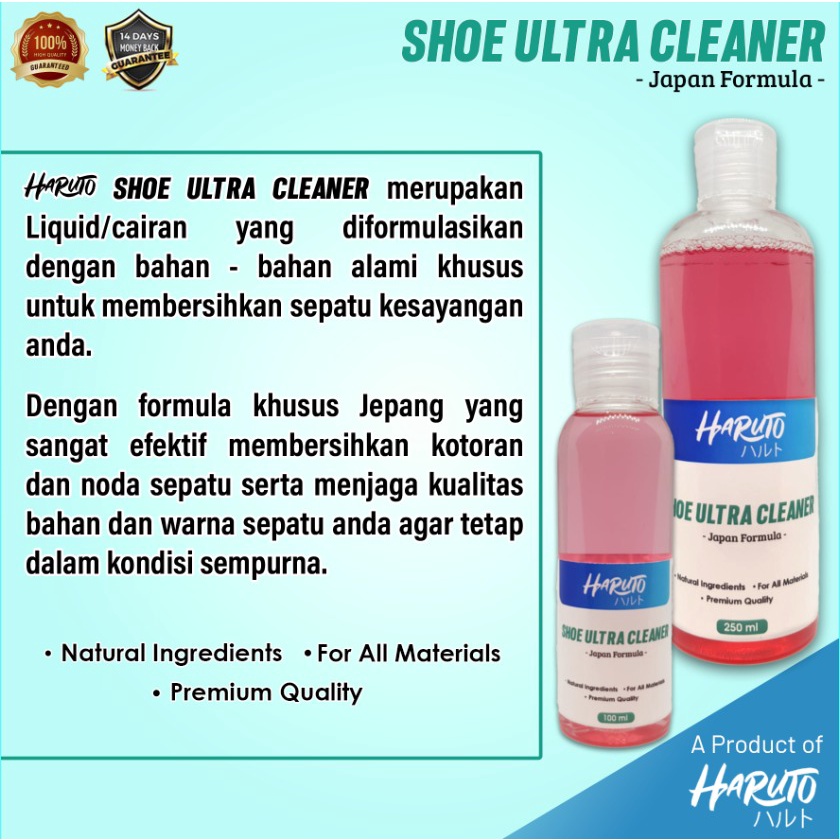 Haruto shoe ultra cleaner 100ml sabun pembersih sepatu,tas,jaket dan topi