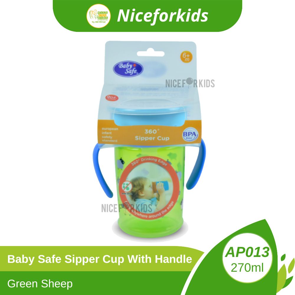 Baby Safe Sipper Cup With Handle 270ml (AP013) / Gelas Minum Anak  / Gelas Anak dengan Pegangan