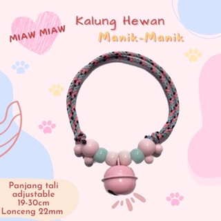 Image of Kalung Kucing Lonceng 22mm Manik Manik by Miaw Miaw