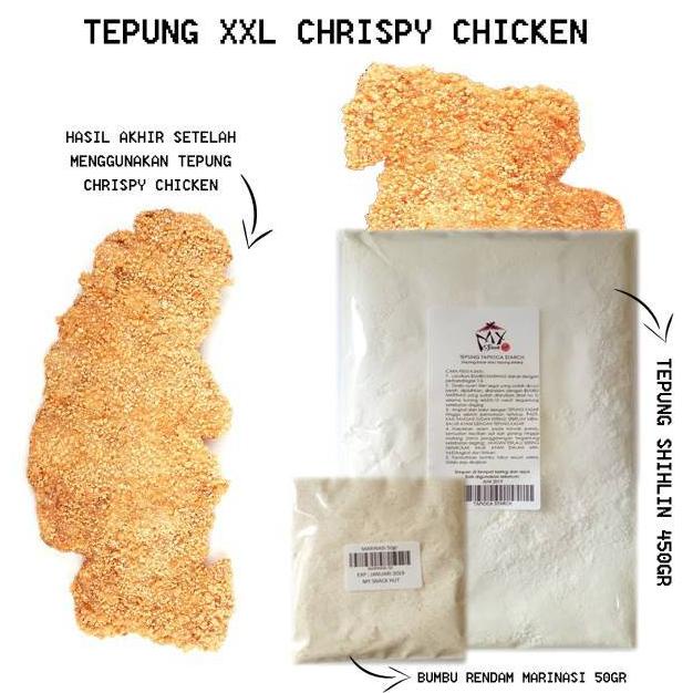 

[BAYAR DITEMPAT] PAKET TEPUNG CRISPY CHICKEN 500GR - MODIFIED TAPIOCA XXL SHIHLIN TAIWAN - POK POK AYAM KRISPI KASAR