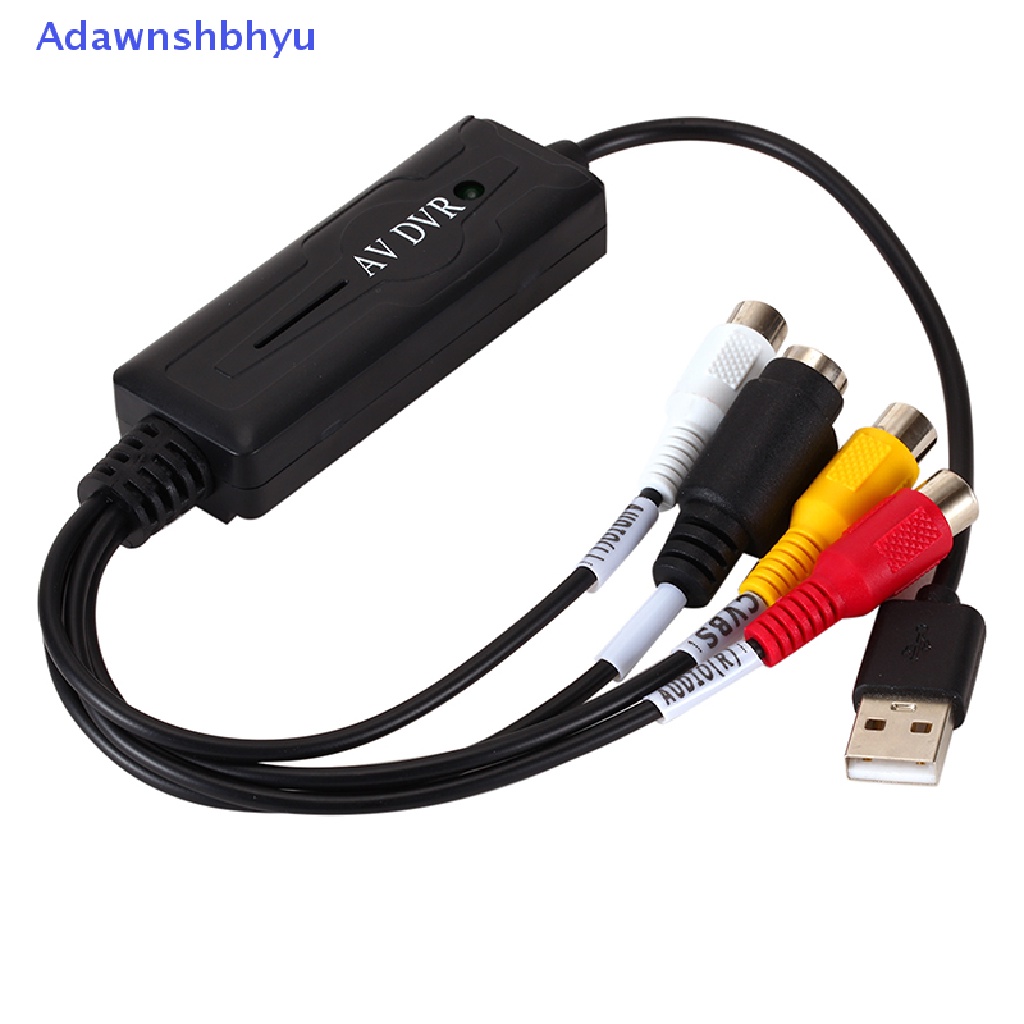 Adhyu USB 2.0 Video Audio Capture RCA Adapter VHS Ke DVD HDD TV Converter Kartu Win10 ID