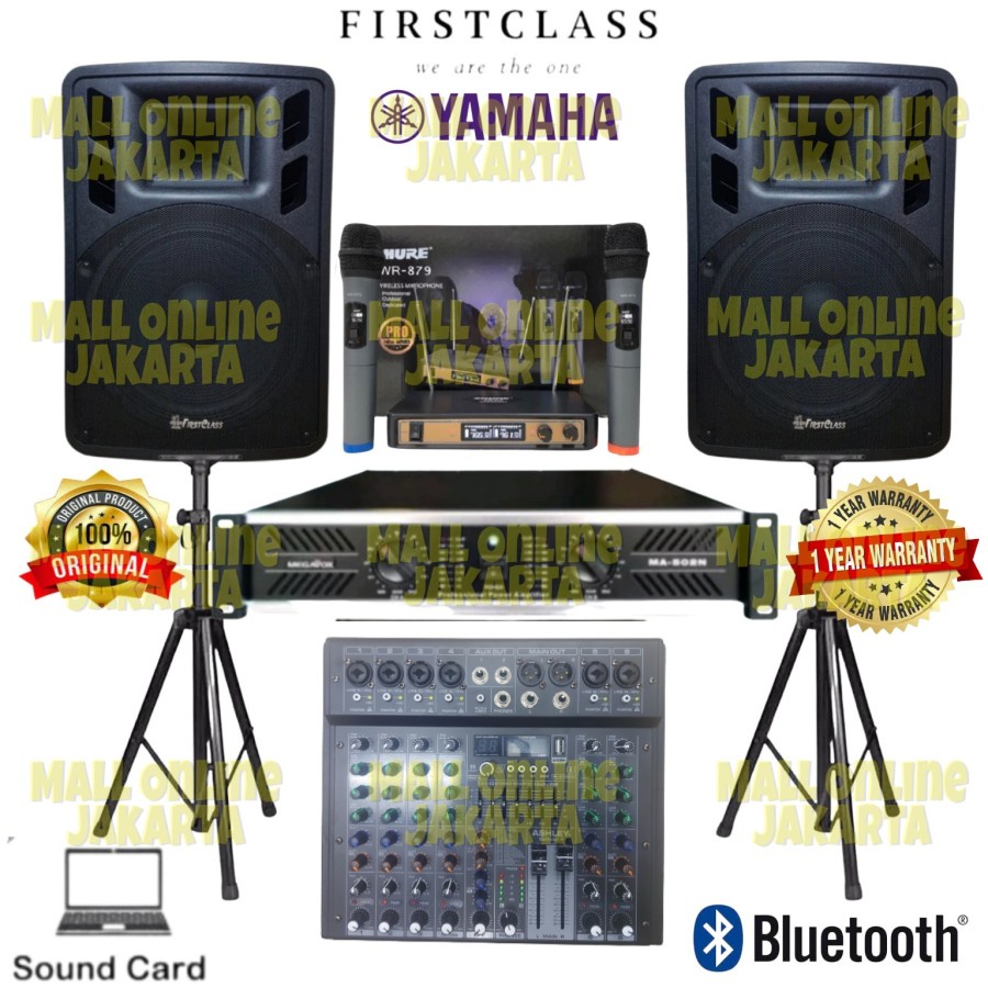 Paket sound system outdoor 15 inch lengkap firstclass mic wireless