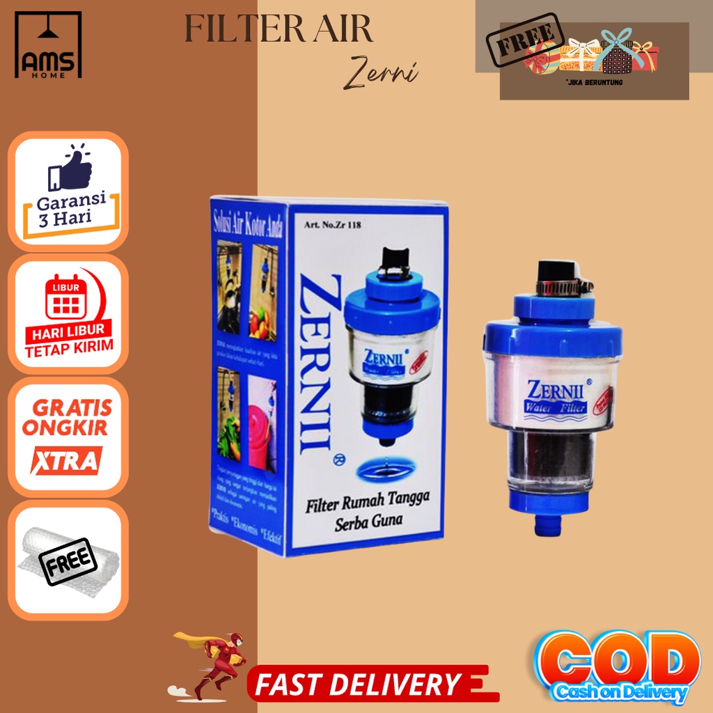 Alat Penyaring Saringan Air Kotor Kran Kamar Mandi Filter Air Keruh Sumur Zerni Water Purifier