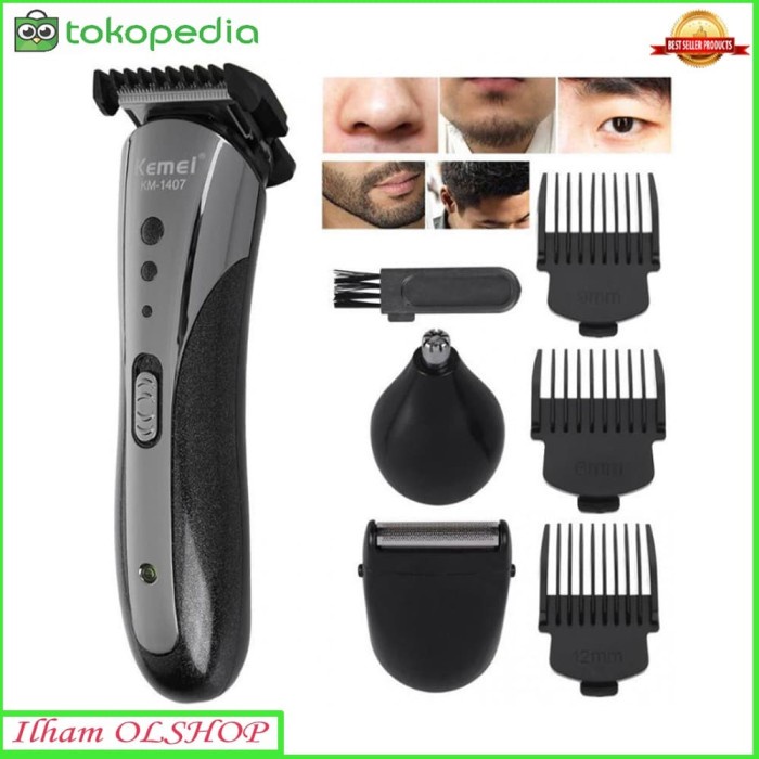 Alat Cukur Rambut Clipper Kemei KM-1407 Alat Mesin Cukur Rambut,Kumis,Jenggot Sistem Cas(C7J5) Alat Potong Rambut Elektrik Alat Cukur Elektrik Alat Cukur Rambut Portable REAL PICT Alat Cukur Rambut Elektrik Mesin Cukur Rambut Listrik N7Z1 Alat Mesin Cukur