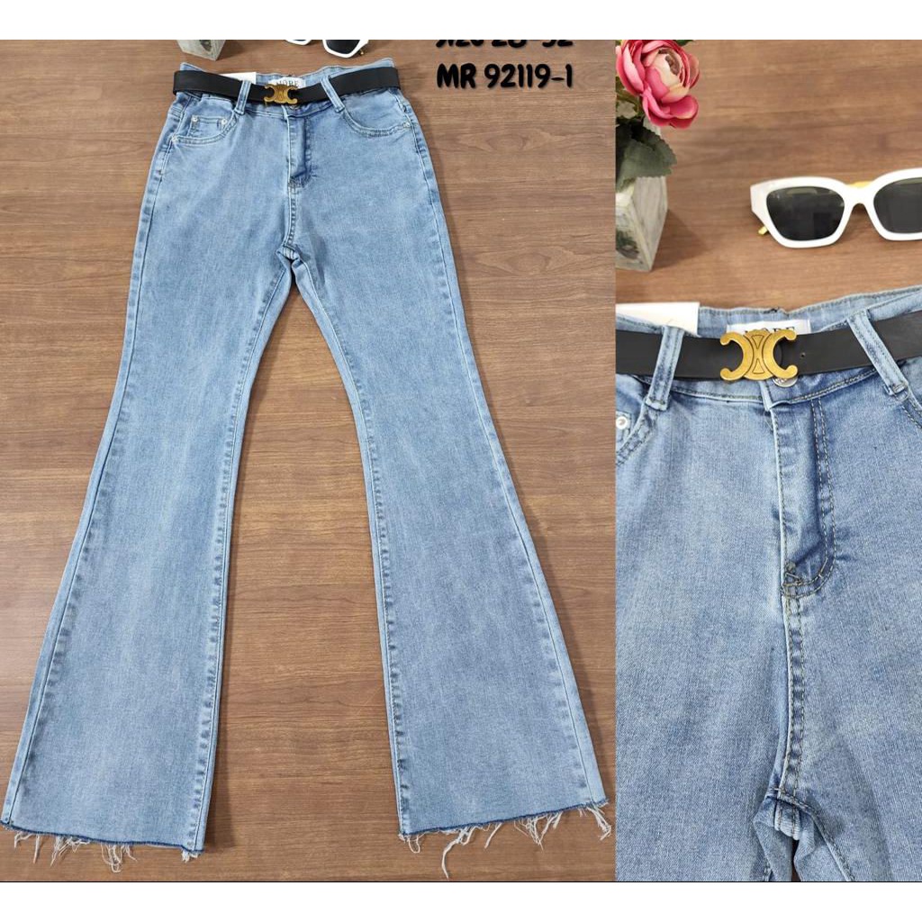 Celana Cutbray Jeans Highwaist  Wanita Panjang Kekinian