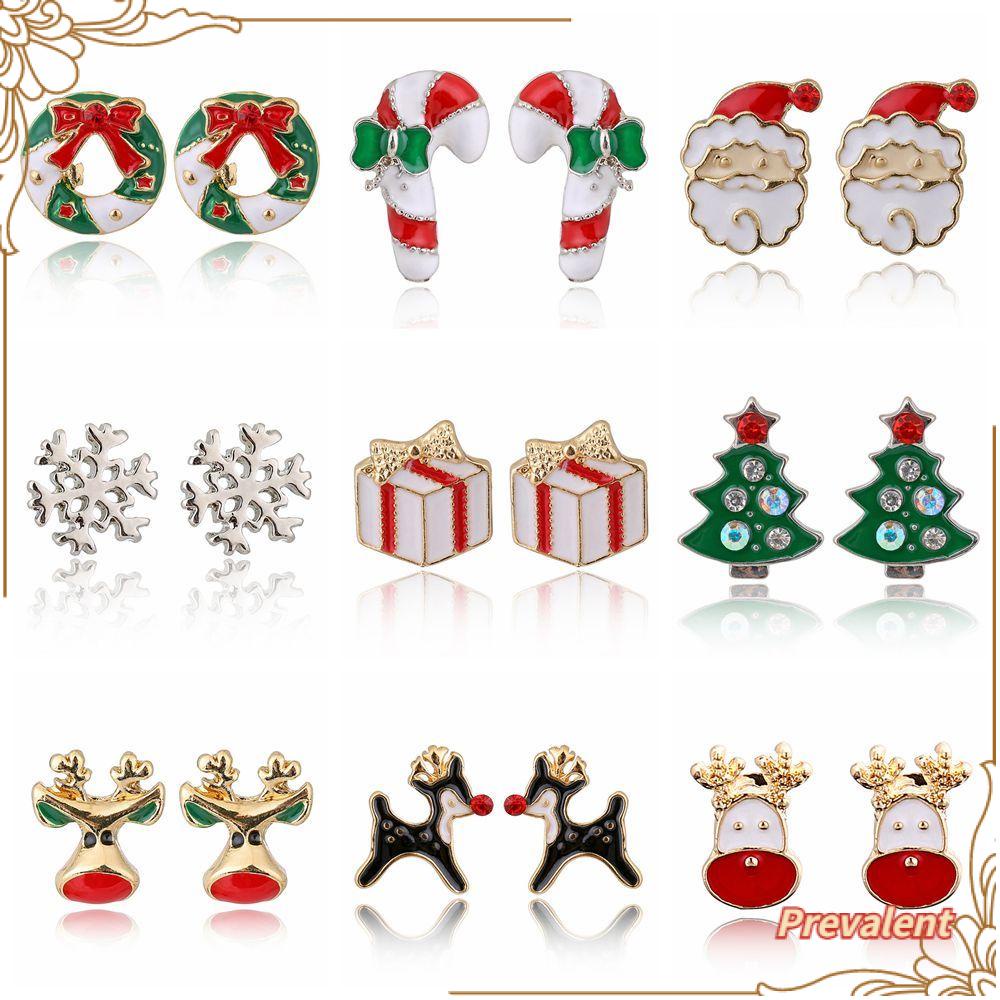 PREVA 1 pairs Stud Earring Women Gift Crutch Enamel Fashion Deer