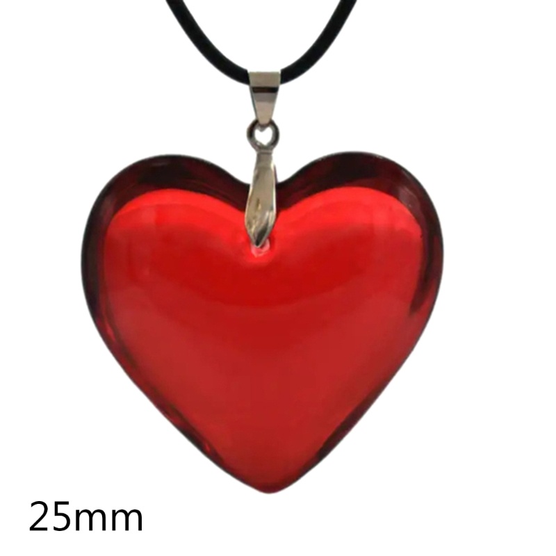 Siy Kristal Bentuk Hati Kalung Kaca Liontin Necklace Perhiasan Rantai Klavikula Warna-Warni Untuk Wanita Gadis Remaja Ornam Unik