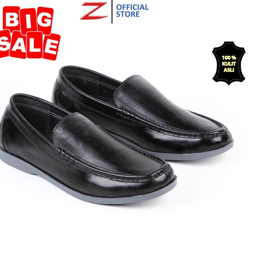 Terjamin Zeintin - Sepatu Pantofel Pria Kulit Formal Kantor Kasual Kerja Kuliah - Pantopel KS