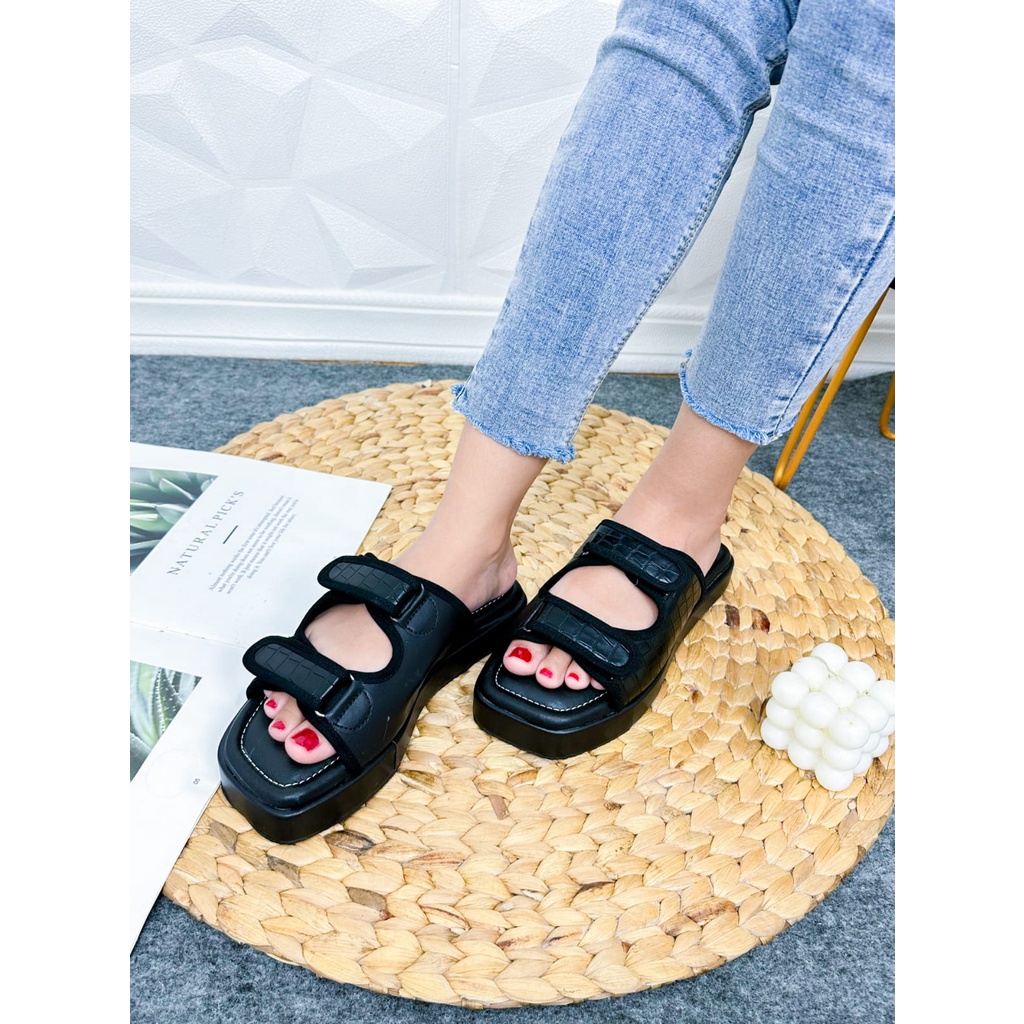 BZG - JENNA Sandal Wanita Korea Velcro AP 04