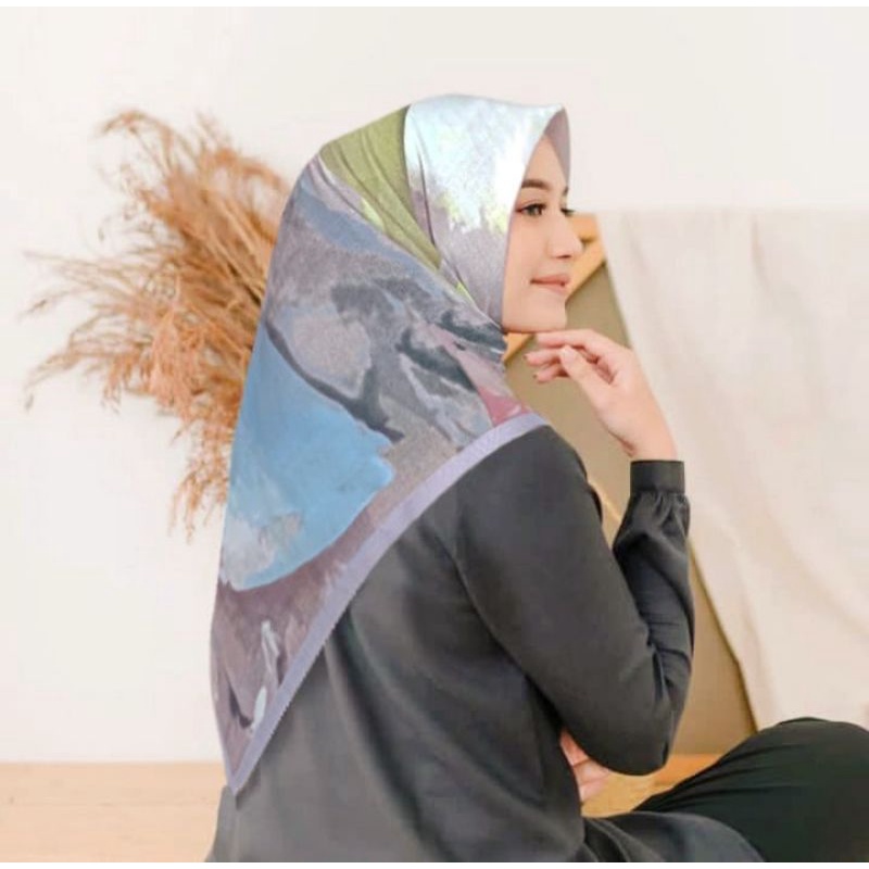 PROMO / JAINAA BIRU / JILBAB VOAL PREMIUM / GROSIR HIJAB / HIJAB SEGI EMPAT / VOAL MOTIF PREMIUM / D