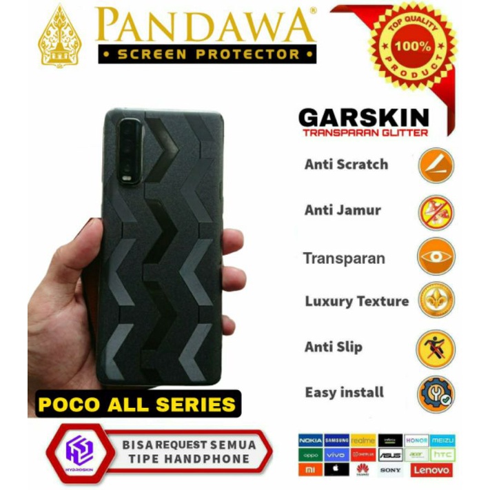 Garskin/Skin Transparan Anti Jamur Poco all Series Poco M3/Poco M3 Pro (5G)/Poco M4 Pro/Poco X3 Pro/