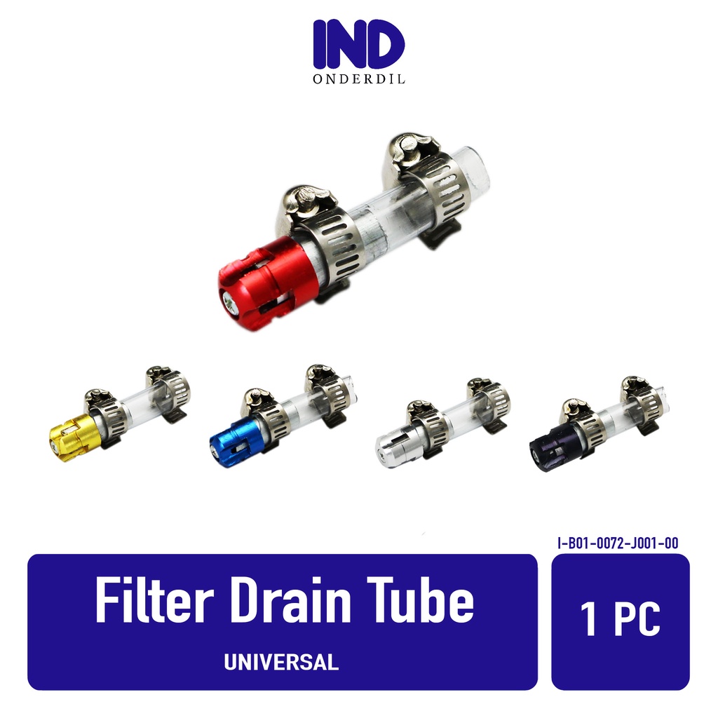 Filter Drain Tube Selang-Saringan Pembungan Udara-CVT Variasi Universal-Untuk Semua Jenis Motor Mio-Vario-Beat-Scoopy-PCX-NMAX-Aerox-Jupiter