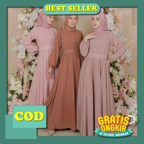 Gamis Cika Crinkle Airflow // Gamis Terbaru 2022 Kekinian Viral Dewasa Ori // Gamis Wanita Dewasa Si
