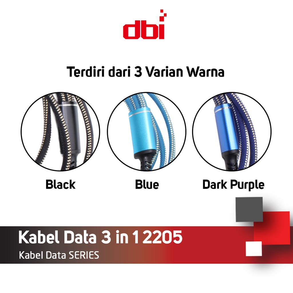 Kabel Data 3 IN 1 100CM 2205