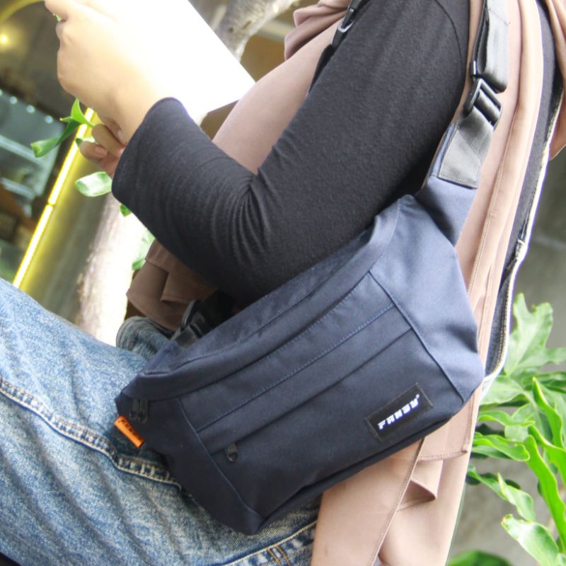 Tas pria wanita waistbag Fansy Axelle Tas selempang waterproof