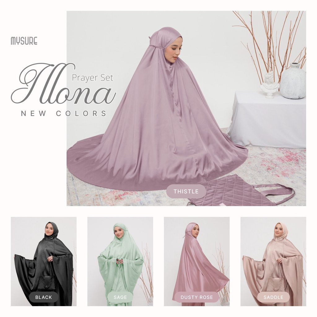 TOKORAME// ILLONA Mukena Prayer Set NEW COLOR Mukenah Dewasa Putih Tokorame Mysure Raya Collection 2