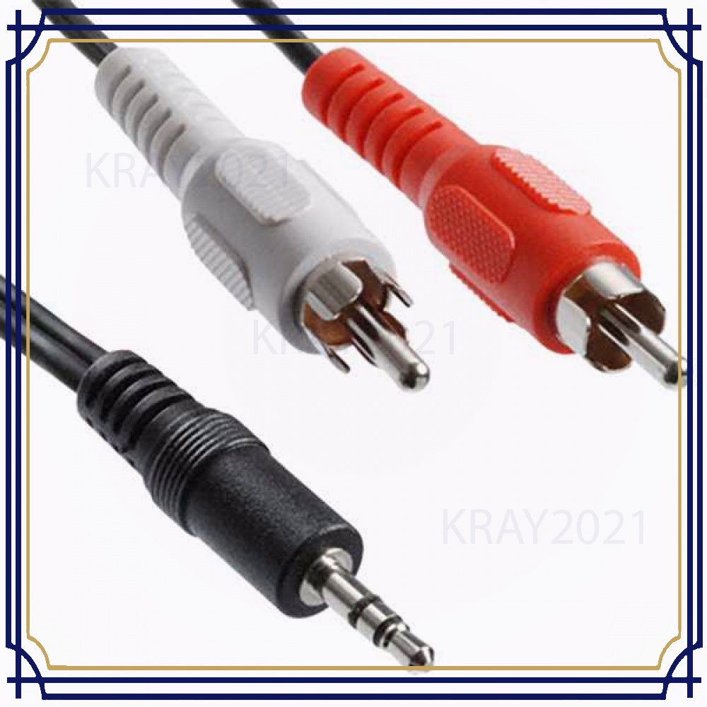 Kabel HiFi Jack 3.5mm Stereo to RCA Male Audio Cable 1m -CB187