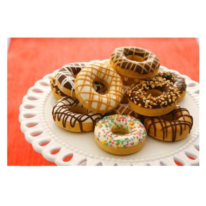 

Cetakan Donat Bahan Aluminium Anti Karat / 1 Kodi ( 20pcs )