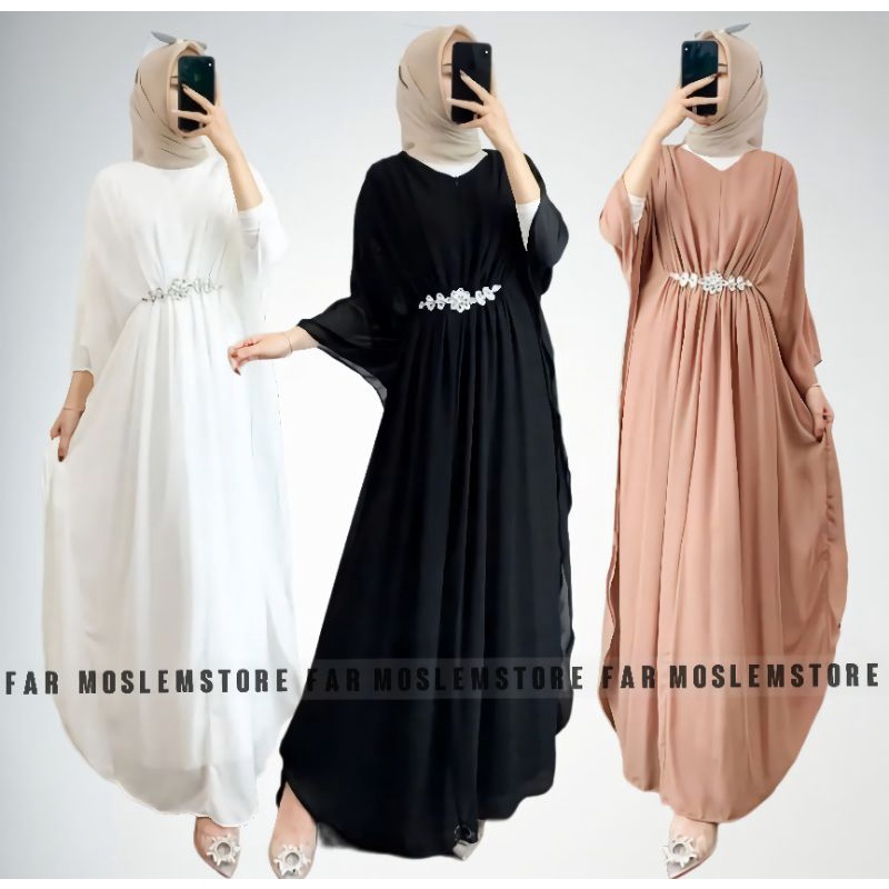 MARIA KAFTAN CERUTY BABYDOLL JUMBO KAFTAN BATWING/GAMIS KAFTAN TERLARIS/SHABIRA KAFTAN BUSUI FRIENDLY/FAR MOSLEMSTORE