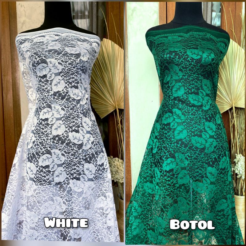 BROKAT DAUN/ LACE BAHAN KEBAYA. KAIN BROKAT. BRUKAT