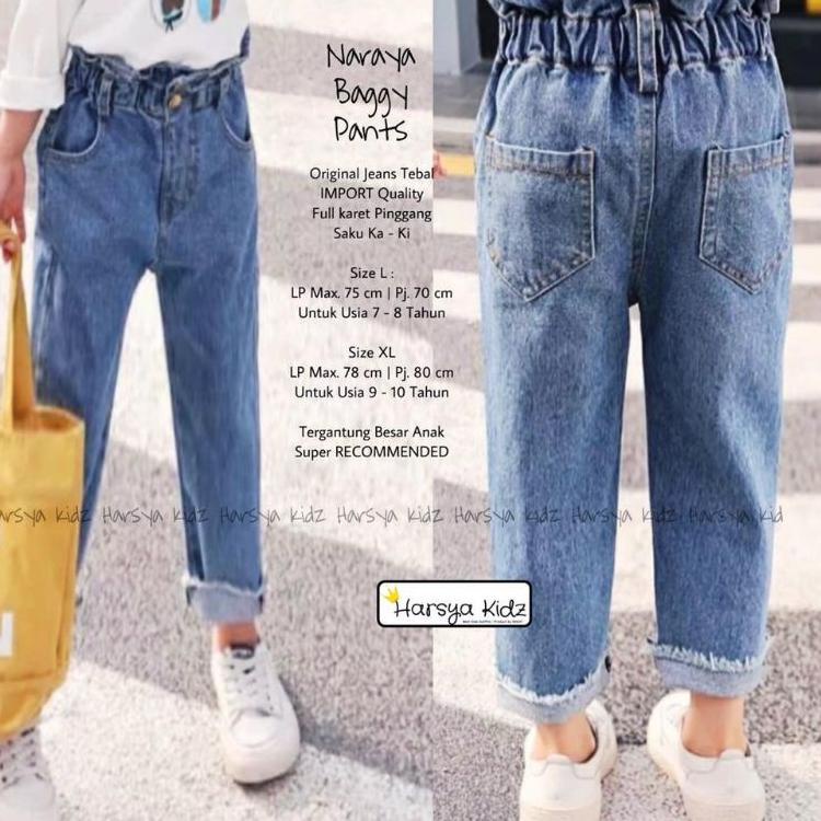 NARAYA BAGGY PANTS KIDS (CELANA JEANS ANAK 7-10 TAHUN) BY HARSYA KIDZ. [CK.21De22м]