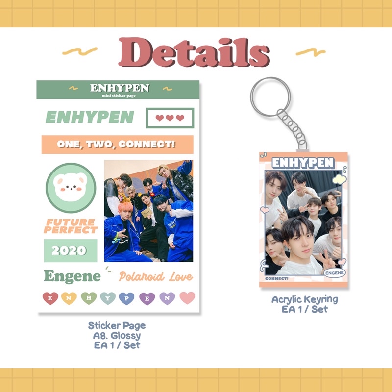 ENHYPEN MINI POCKET CALENDER 2023 SET SEASON GREETING ENGENE PAKET PHOTOCARD STICKER KEYRING