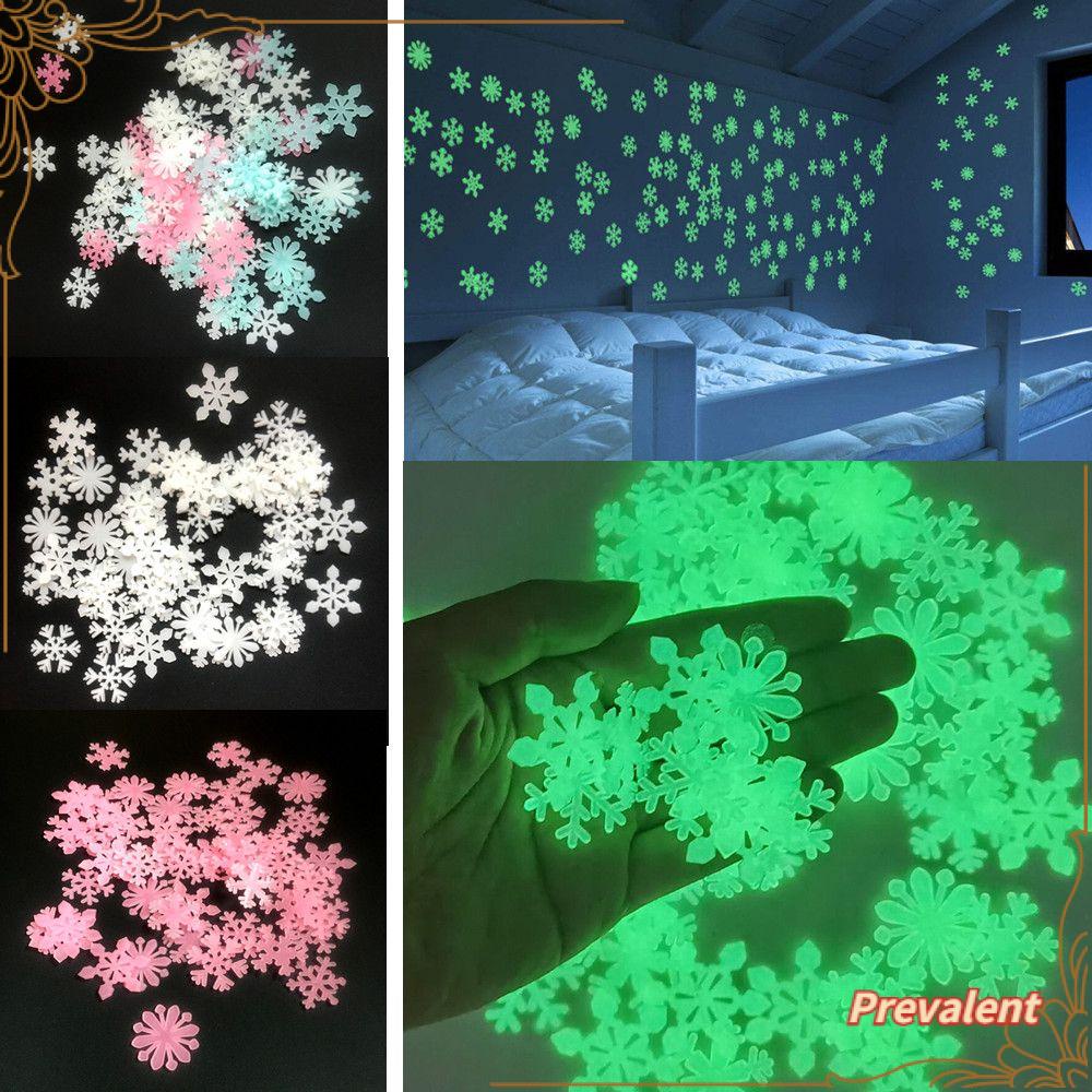 Preva 50pcs /bag Stiker Natal Bentuk Bintang Glow in the Dark Stiker Dinding Kamar Anak Decals
