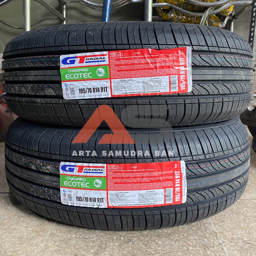 Ban GT Radial Gajah Tunggal Champiro Ecotec 195 / 70 R 14 R14