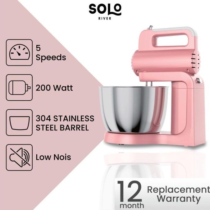 Solo River Hand Stand Mixer Hrddq03Wt 5Spd 180 Watt Stormaurina