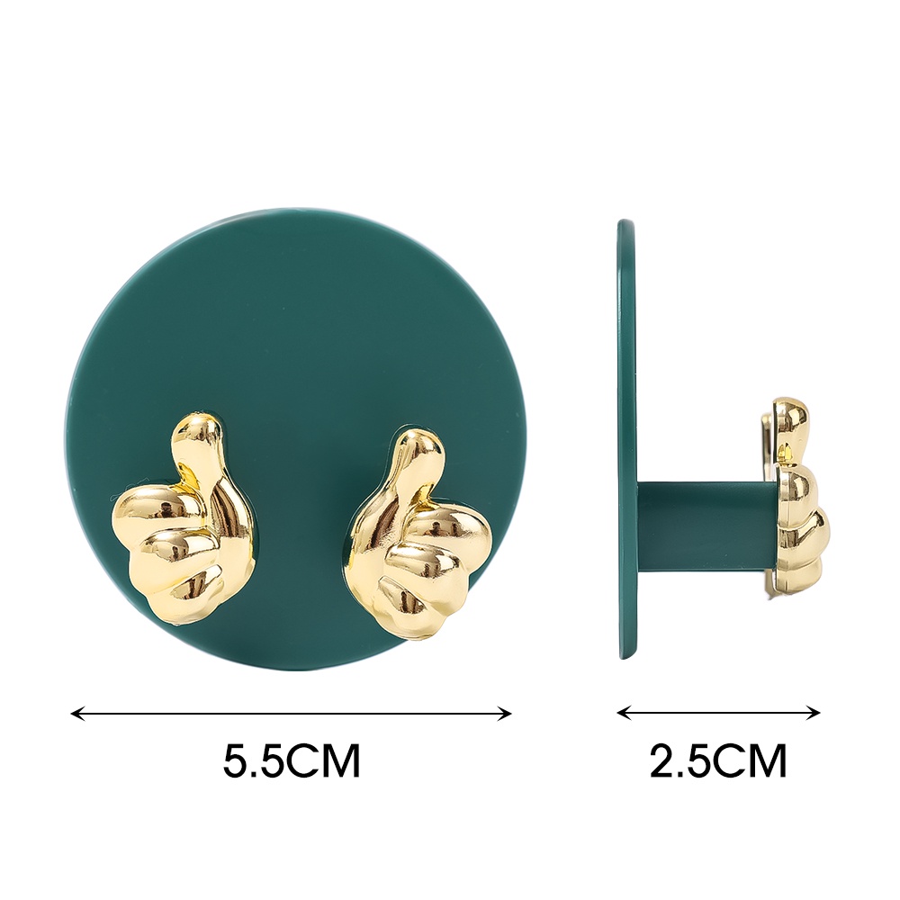 Lucu Emas Berbentuk Jari Plug Hook Handuk Kunci Pemegang Rumah Dapur Kamar Mandi Organizer Serbaguna Kait Kreatif Bebas Pukulan Self-adhesive Power Socket Hook