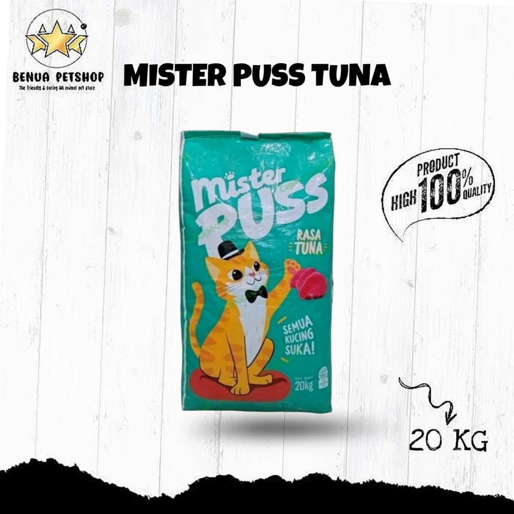 MAKANAN KUCING PREMIUM MISTER PUSS 20 KG - GRAB GOSEND